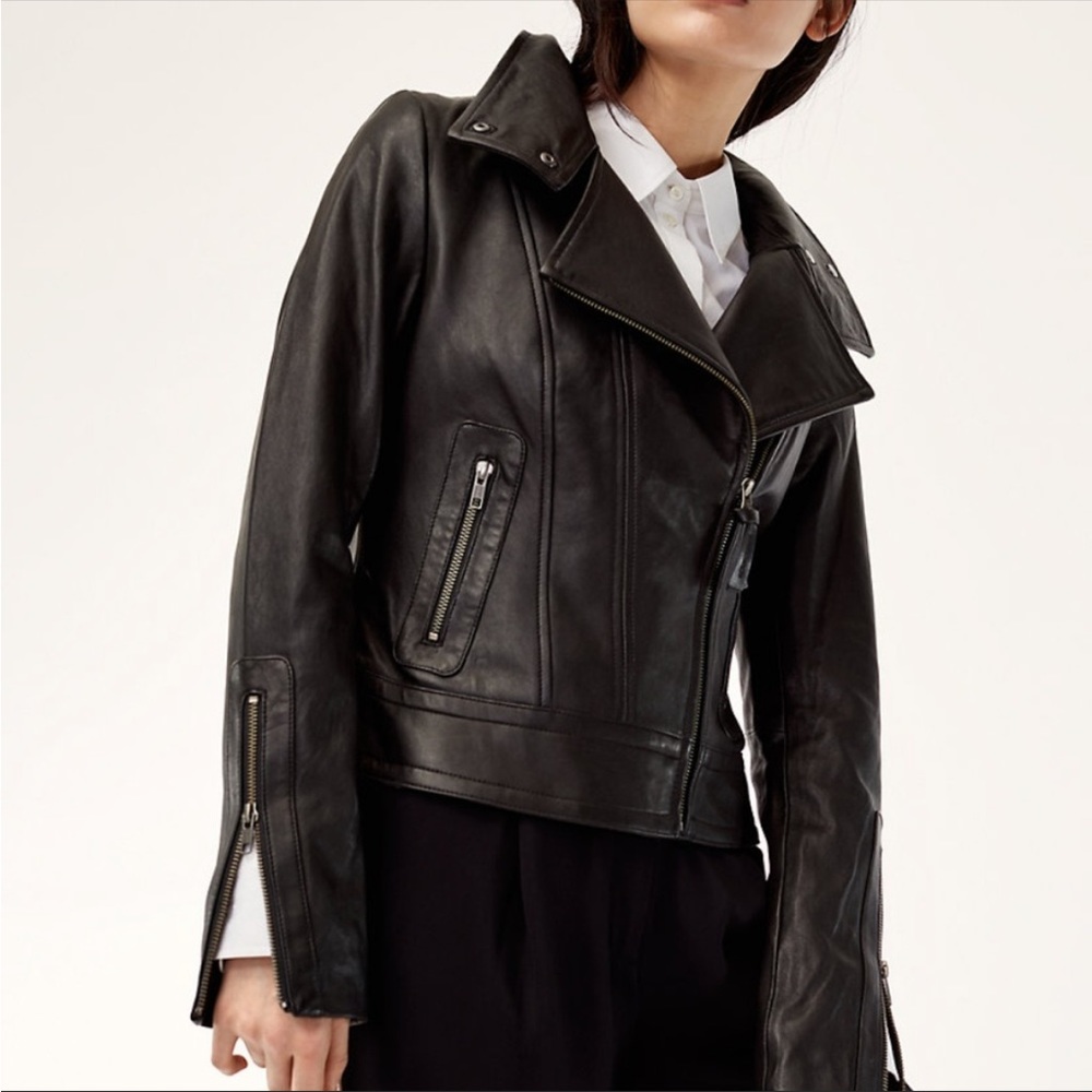 Mackage Kenya Leather Jacket Black XXS